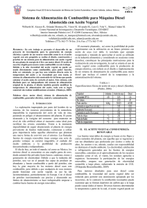 Sistema de Alimentación de Combustible para Máquina