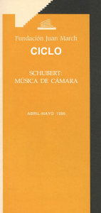 SCHUBERT: MÚSICA DE CÁMARA