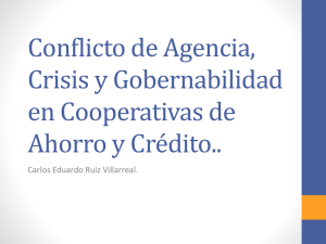 Conflicto de Agencia, Crisis y Gobernabilidad.