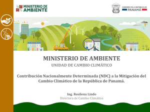 a la Mitigación del Cambio Climático de la República de Panamá.
