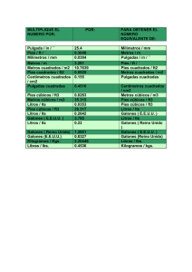 TABLA DE CONVERCION