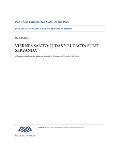 VIERNES SANTO: JUDAS Y EL PACTA SUNT SERVANDA