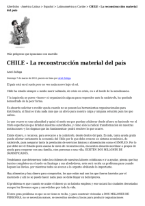 CHILE - La reconstrucción material del país - AlterInfos
