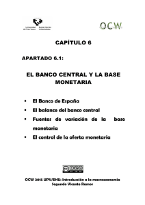 EL BANCO CENTRA El Banco de España El balance del banco
