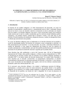 el derecho a la libre determinación del desarrollo