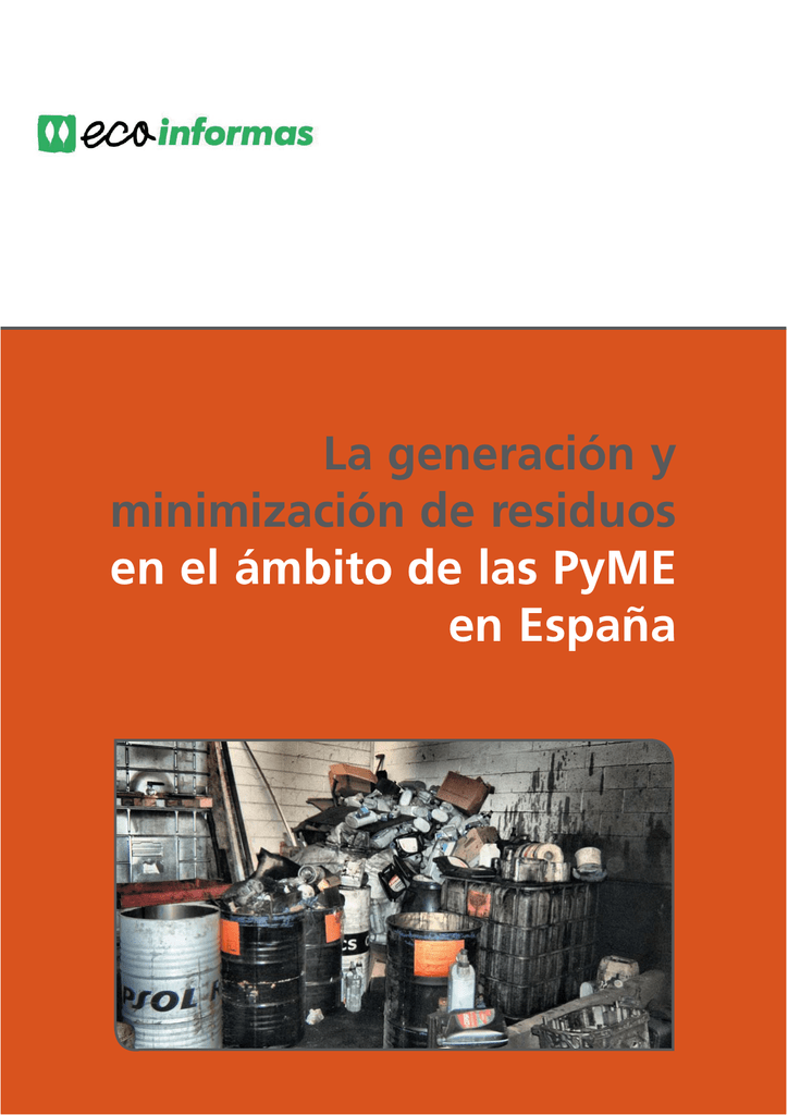 5. Planes De Minimización De Residuos Peligrosos