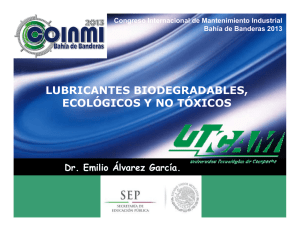 lubricantes biodegradables, ecológicos y no tóxicos
