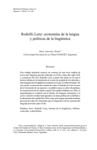 Rodolfo Lenz: economías de la lengua y políticas de la lingüística