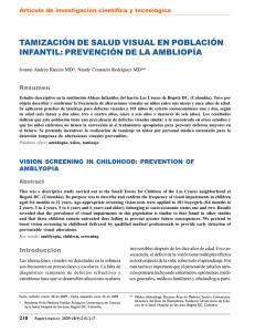tamización de salud visual en población infantil