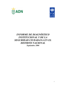 informe de diagnóstico institucional y de la seguridad ciudadana en