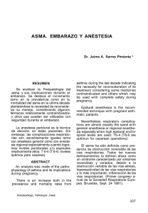asma. embarazo y anestesia