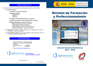 Carta de servicios electrónicos de la División de Formación