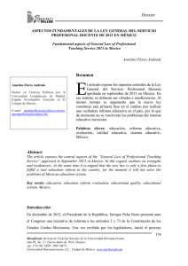 aspectos fundamentales de la ley general del servicio profesional