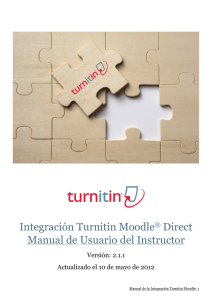 Integración Turnitin Moodle® Direct Manual de Usuario del Instructor