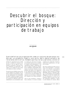 DESCUBRIR EL BOSQUE: DIRECCIÓN Y PARTICIPACIÓN EN