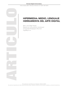 hipermedia: medio, lenguaje herramienta del arte digital