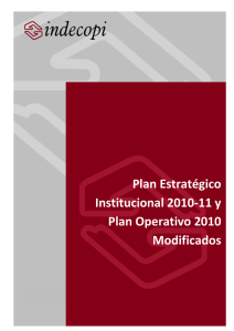 Plan Estratégico Institucional 2010-2011 modificado