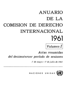 Anuario de la Comisión de Derecho Internacional, 1961, Volumen I