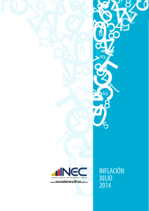 Reporte Inflación Julio 2014 - Instituto Nacional de Estadística y