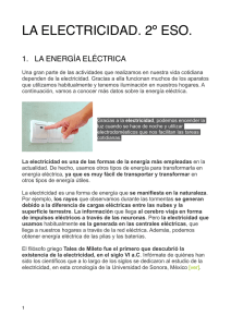 Tema 5. La electricidad. - IES Clara Campoamor, La Solana