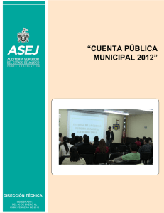 cuenta pública municipal 2012 - auditoria superior del estado de