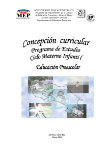 Concepción Curricular, Programa de Estudio Ciclo Materno Infantil