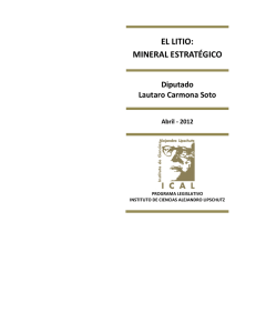 El Litio: Mineral estrategico.
