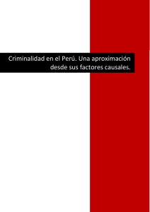 Criminalidad en el Perú. Una aproximación desde sus factores