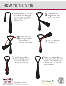HOW TO TIE A TIE 1