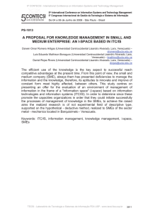 a proposal for knowledge management in small - CONTECSI