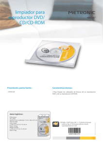 limpiador para reproductor DVD/ CD/CD-ROM