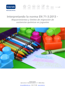 Interpretando la norma EN 71-3:2013