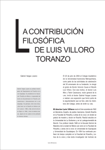 LA CONTRIBUCIÓN FILOSÓFICA DE LUIS VILLORO TORANZO