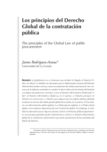 Los principios del Derecho Global de la contratación pública