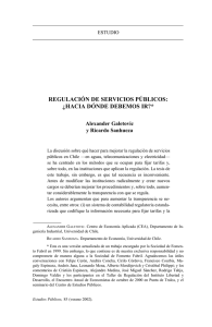 regulación de servicios públicos: ¿hacia dónde debemos ir?