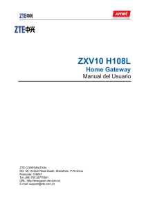 Manual ZTE H108L
