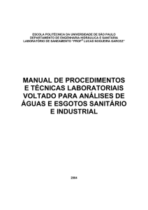manual de procedimentos e técnicas laboratoriais voltado