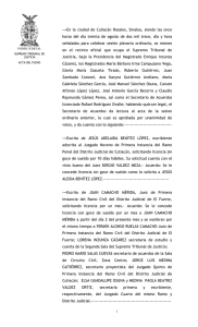 30 de agosto - Supremo Tribunal de Justicia del Estado de Sinaloa