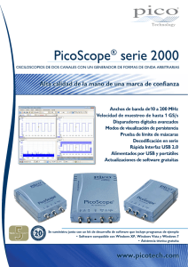 Ficha Técnica de la serie PicoScope 2200