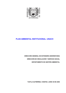 plan ambiental de la unach - Dirección general de Extensión