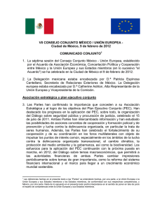 VII CONSEJO CONJUNTO MÉXICO / UNIÓN EUROPEA