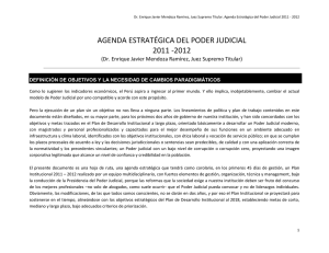 AGENDA ESTRATÉGICA DEL PODER JUDICIAL 2011 -2012