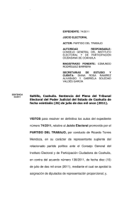expediente 074/2011. - Poder Judicial del Estado de Coahuila