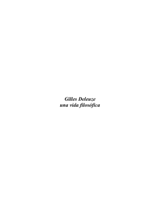 Gilles Deleuze, una vida filosófica