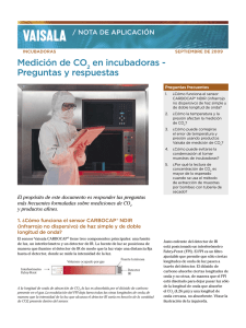 Medición de CO2 en incubadoras
