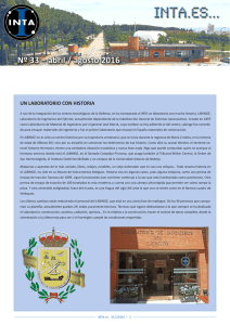 Nº 33 – abril / agosto 2016 - Instituto Nacional de Técnica