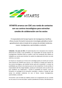 VITARTIS arranca con CSIC una ronda de contactos con sus