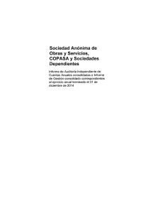 Comunicación de Estados Financieros 2014 Consolidados Auditados