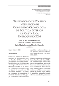 Observatorio de Política Internacional Compendio Cronología de