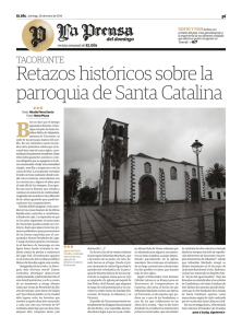 Retazos históricos sobre la parroquia de Santa Catalina